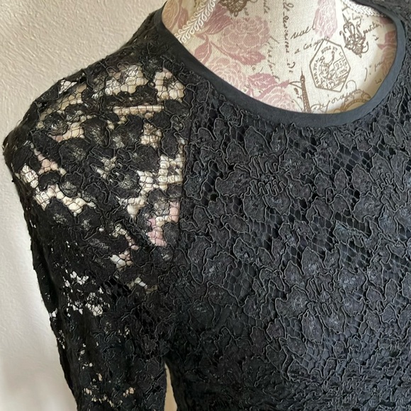 JUICY COUTURE BLACK EYELET PAIGE MIDI DRESS. RET $268. GORGEOUS! NWT. - Picture 11 of 16